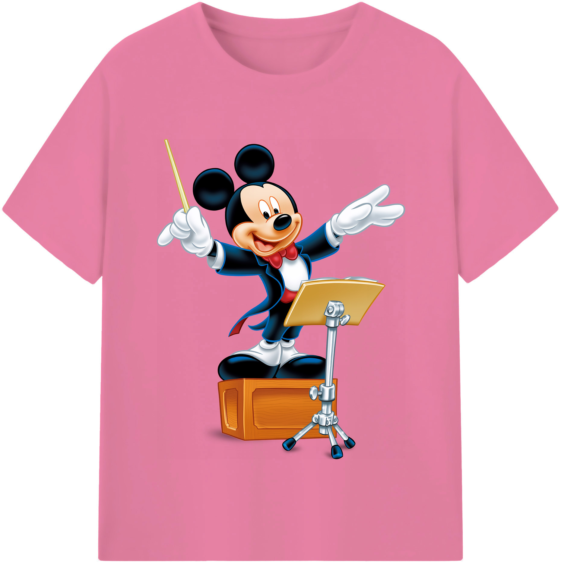 （画像用） ミッキーマウス Mickey Mouse 綿100％半袖Tシャツ（フロントプリント）